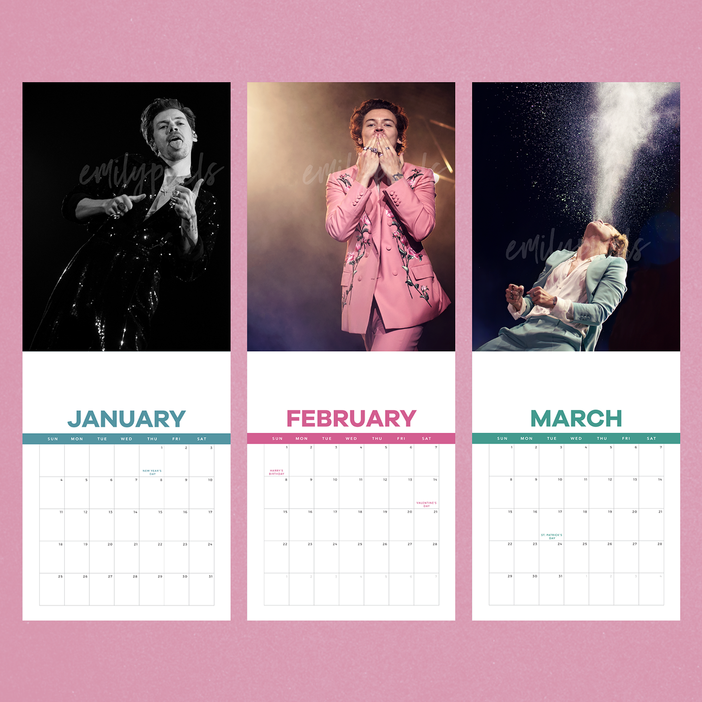 Harry Styles 2026 Calendar