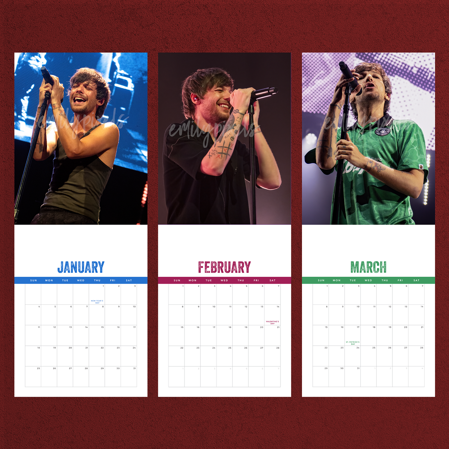 Louis Tomlinson 2026 Calendar (PRE-ORDER)