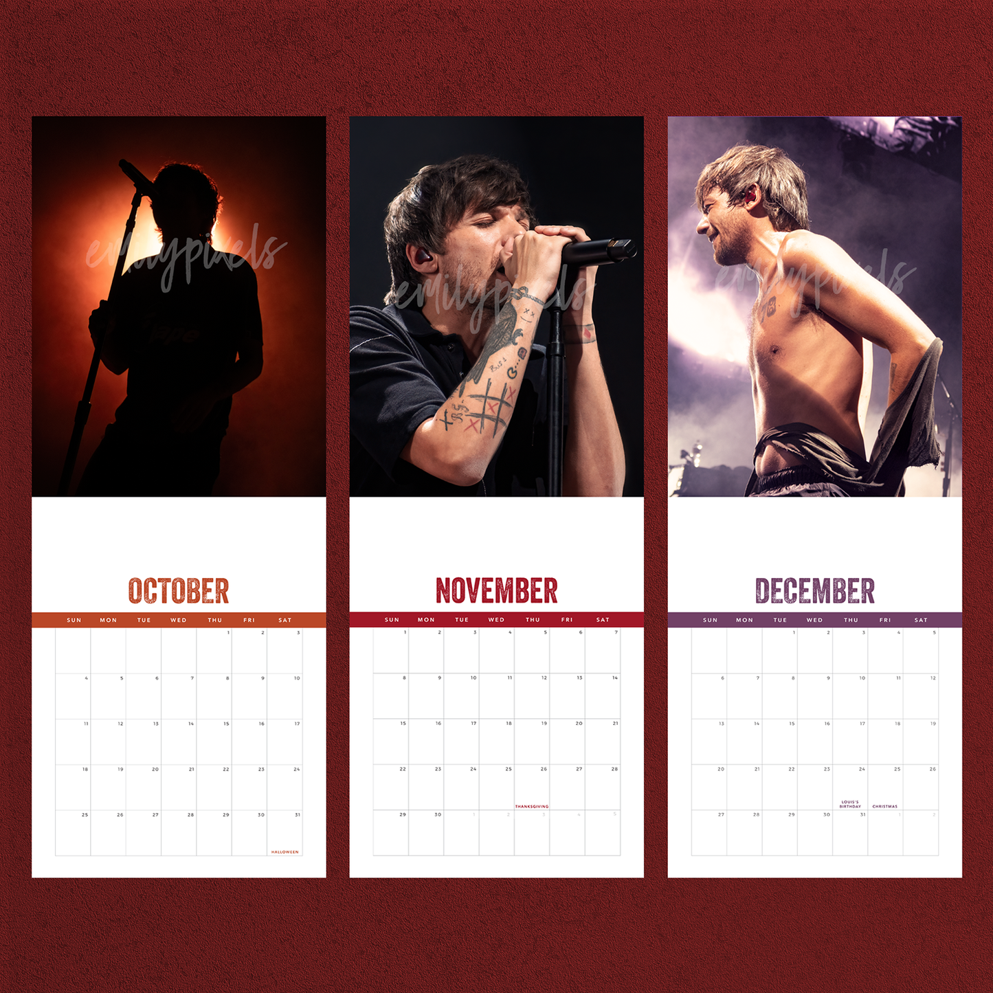Louis Tomlinson 2026 Calendar (PRE-ORDER)